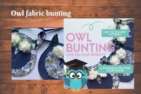 Download Woodland Owl Bunting Sewing PDF Pattern, - Pattern Collection