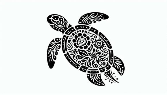 Download Turtle Logo Vector Silhouette White - White Collection