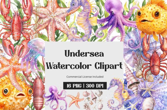 Download Undersea Watercolor Clipart - Undersea watercolor Collection