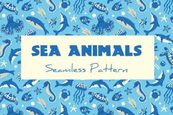 Download Sea Animals Seamless Pattern &amp; Paper - Pattern Collection