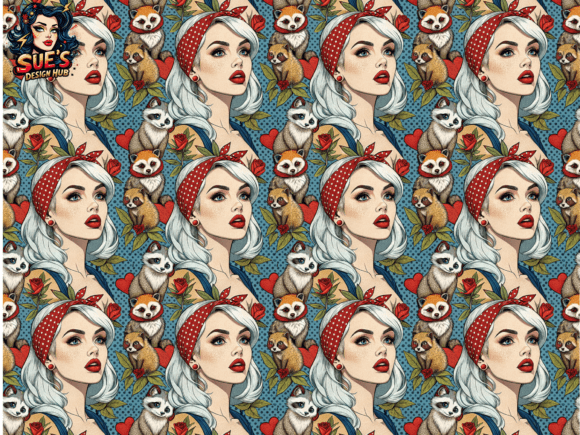 Download Polka Dot Babe Seamless Pattern - Pattern Collection