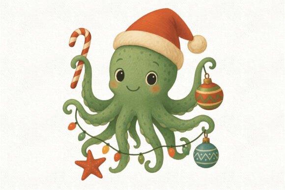 Download Christmas Octopus Clipart PNG - Octopus clipart Collection