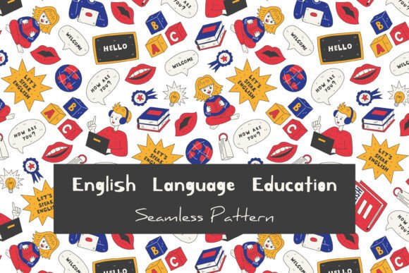 Download English Language Seamless Pattern - Pattern Collection