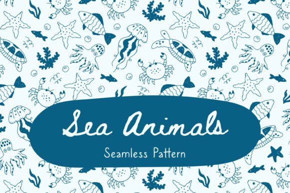 Download Sea Animals Seamless Pattern &amp; Paper - Pattern Collection