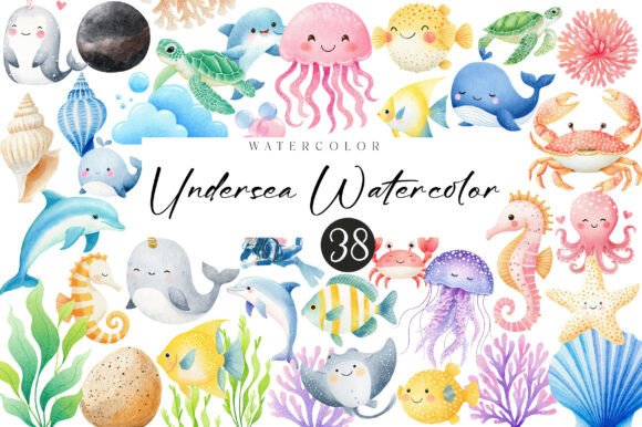 Download Undersea Watercolor Clipart - Undersea watercolor Collection