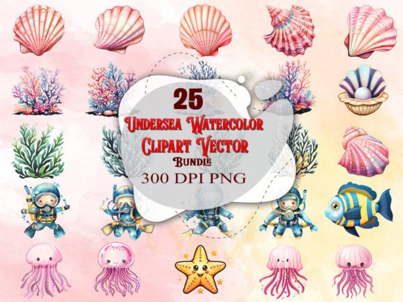 Download Undersea Watercolor Clipart - Undersea watercolor Collection