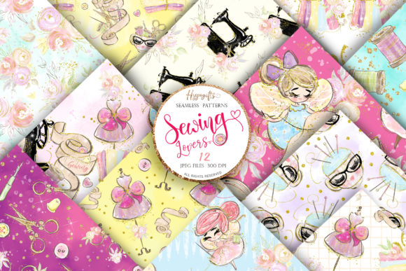 Download Sewing Lovers Seamless Patterns - Pattern Collection
