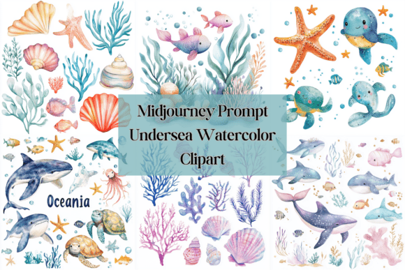 Download Prompt for Undersea Watercolor Clipart - Undersea watercolor Collection