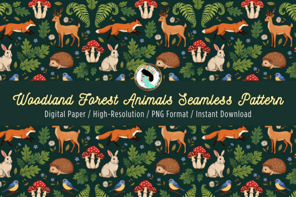Download Woodland Animal Forest Seamless Pattern - Pattern Collection
